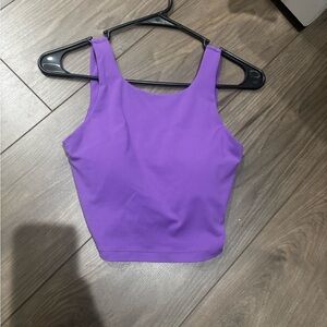 Purple athletic Crop Top